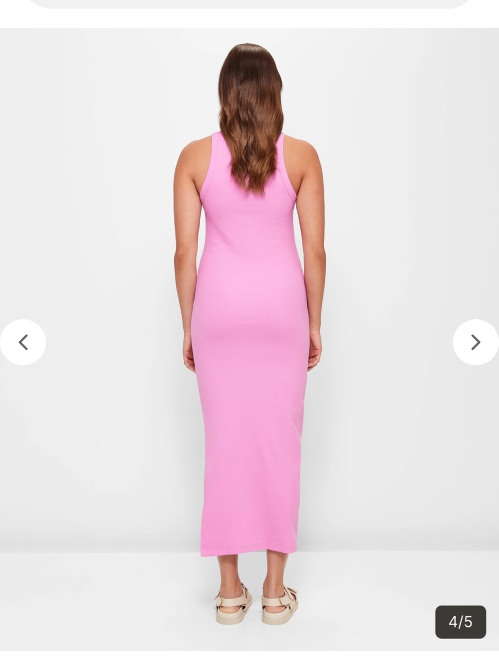 Universal Thread Bubblegum Pink Racerback Racerback Tank Ribbed Maxi Dress - Picture 4 of 14